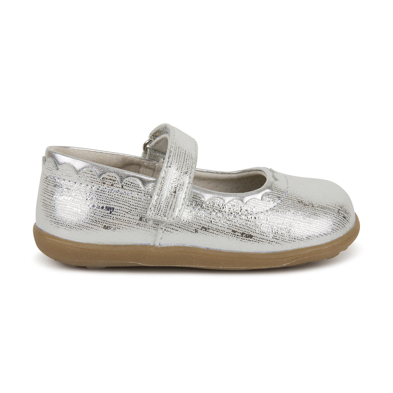 Jane II Kids Mary Jane Dress Shoe - Silver Metallic