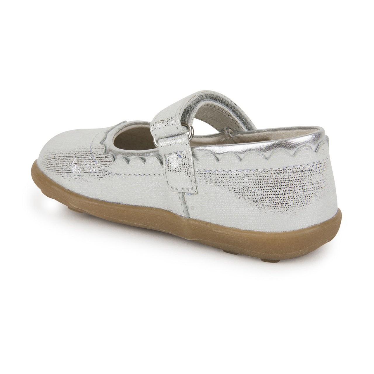 Jane II Kids Mary Jane Dress Shoe - Silver Metallic