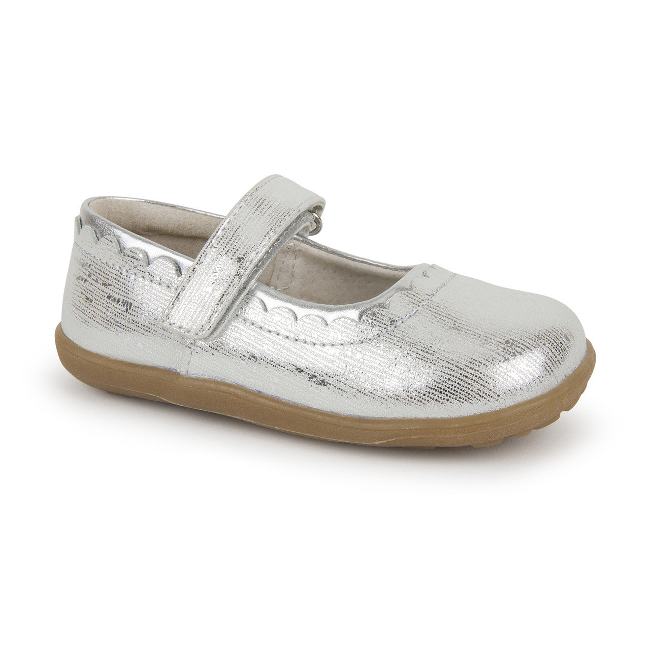 Jane II Kids Mary Jane Dress Shoe - Silver Metallic