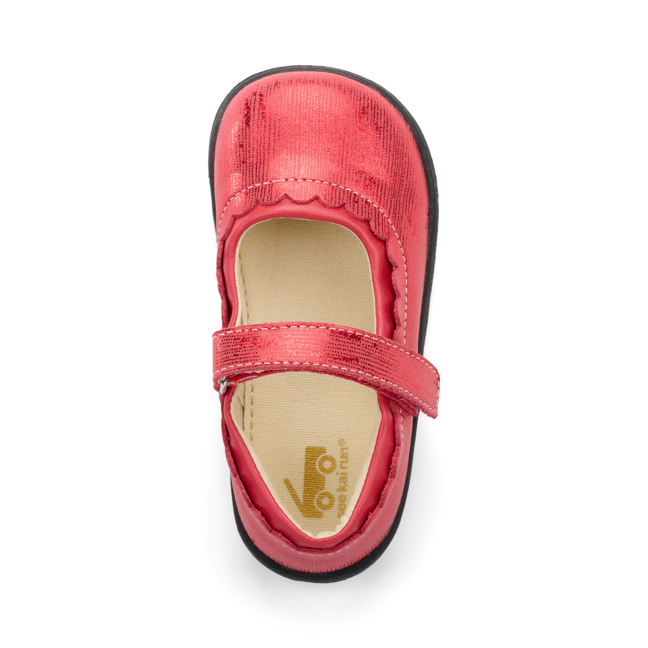 Jane II Kids Red Metallic Mary Jane Dress Shoe