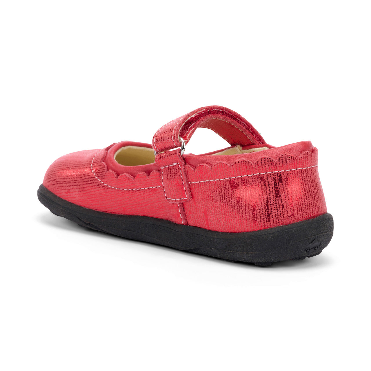 Jane II Kids Red Metallic Mary Jane Dress Shoe