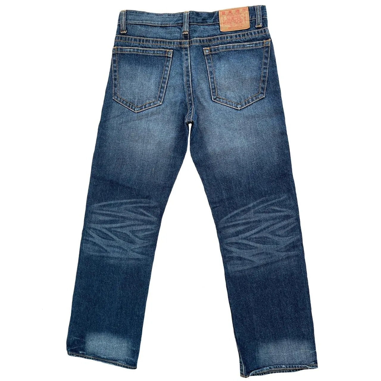 Japanese Skeleton Print Denim Jeans