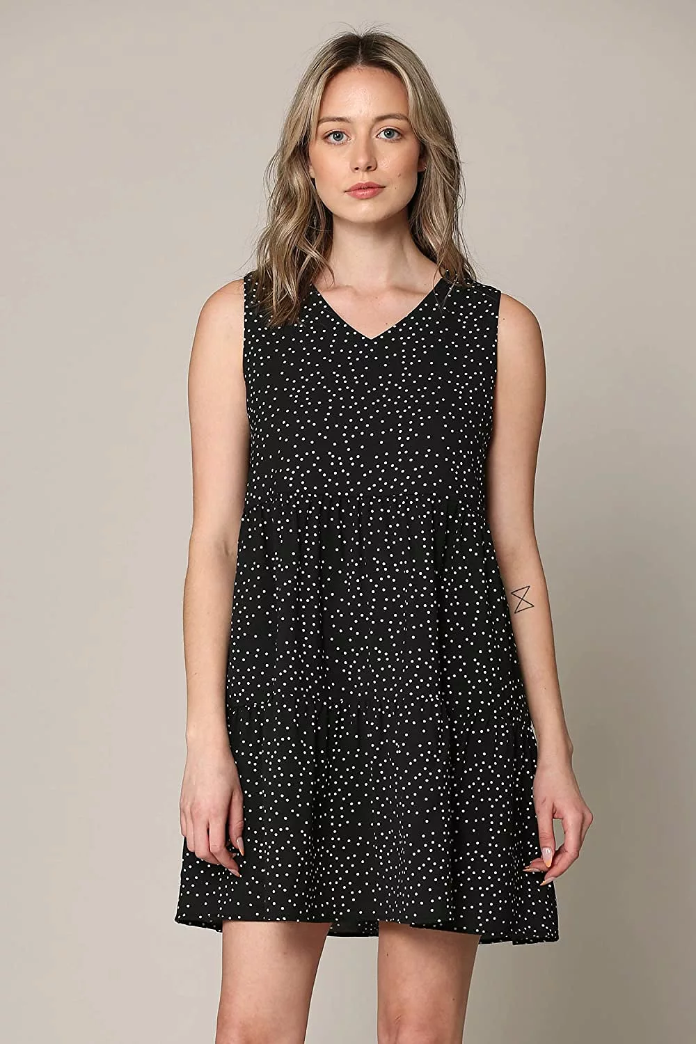 Johnny Casual Flowy Swing Shift Tiered Dress