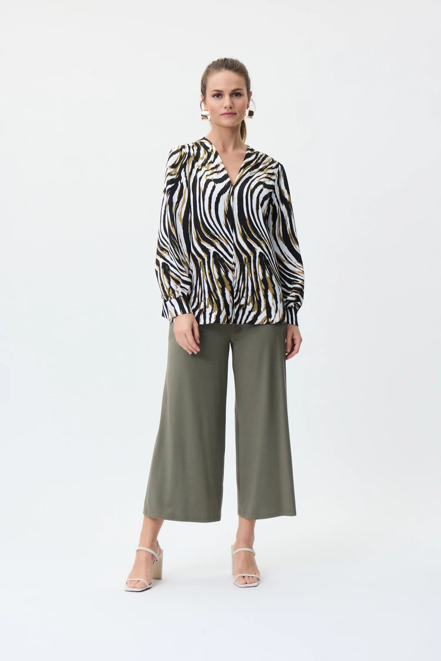 Joseph Ribkoff Pant, 231121, Agave & Black