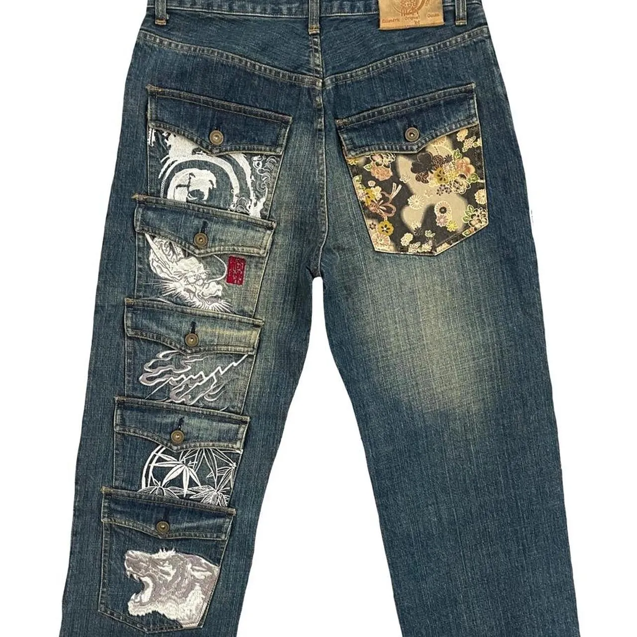 Karakuri Tamashii Multi-pocket Denim Jeans