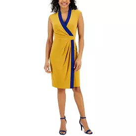 Kasper Colorblock Short Wrap Dress, Women's - Best Price