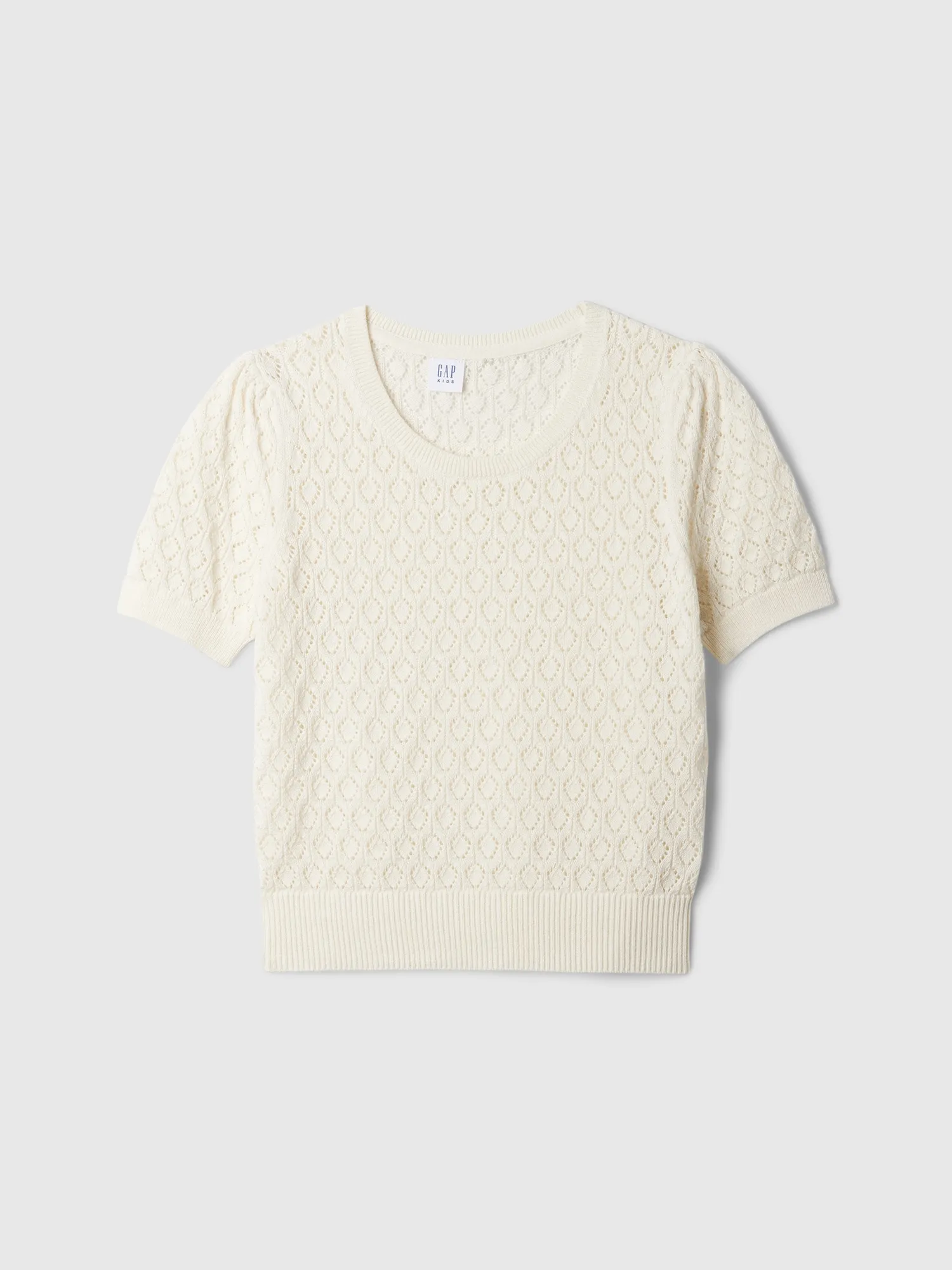 Children's Pointelle Knit Sweater Top