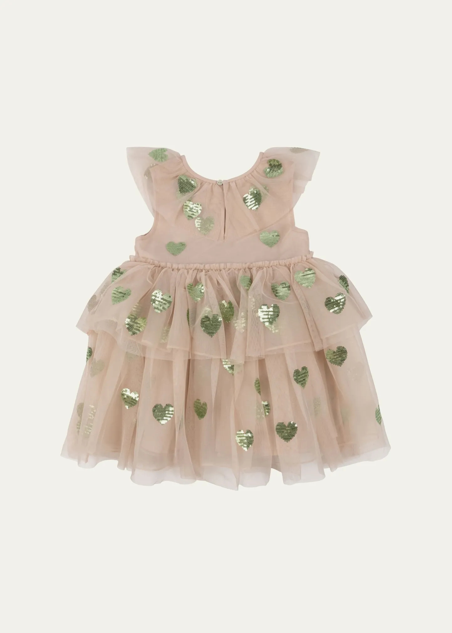 Konges Slojd Girls Yvonne Fairy Tiered Sequin Heart Dress Size 18M-6