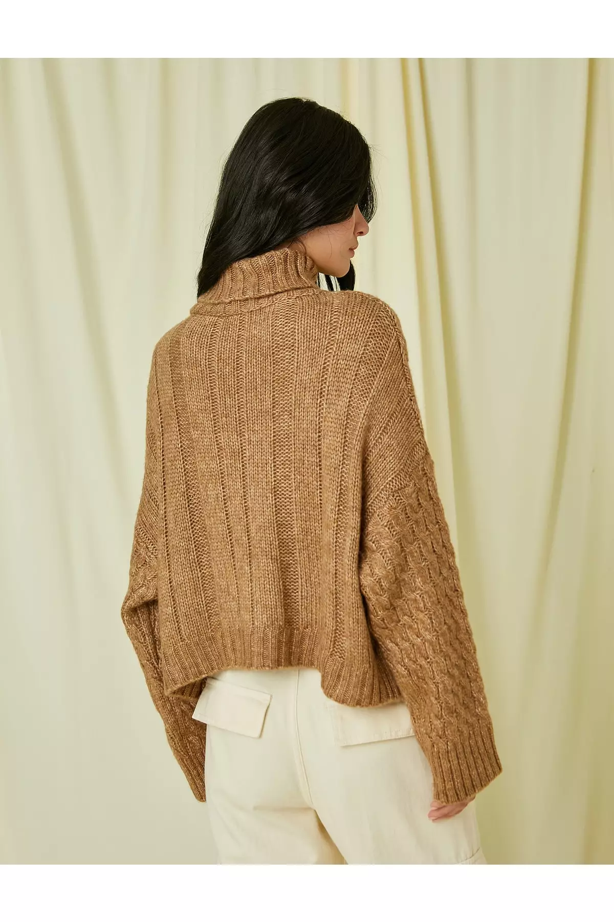 KOTON Crop Turtleneck Sweater: Shorten Turtleneck Jumper