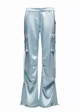 Lai Satin Cargo Pant - Light Blue | Shop Ser.o.ya