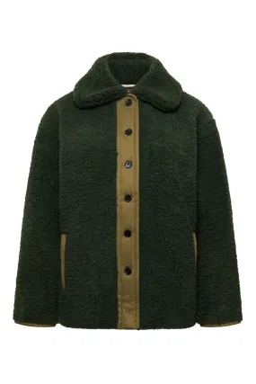 LEXI Ivy Green Recycled PET Fleece Coat