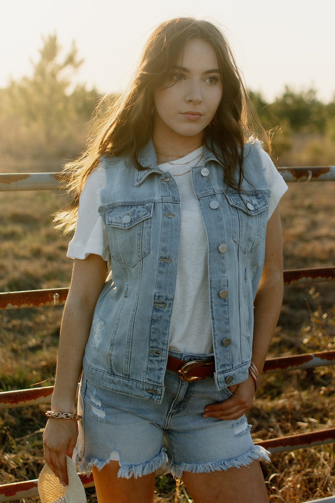 Light Blue Denim Vest