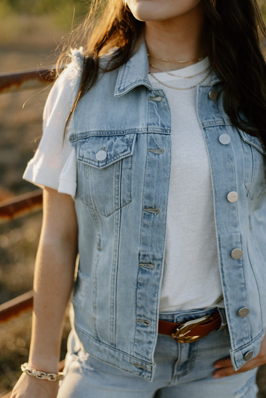 Light Blue Denim Vest