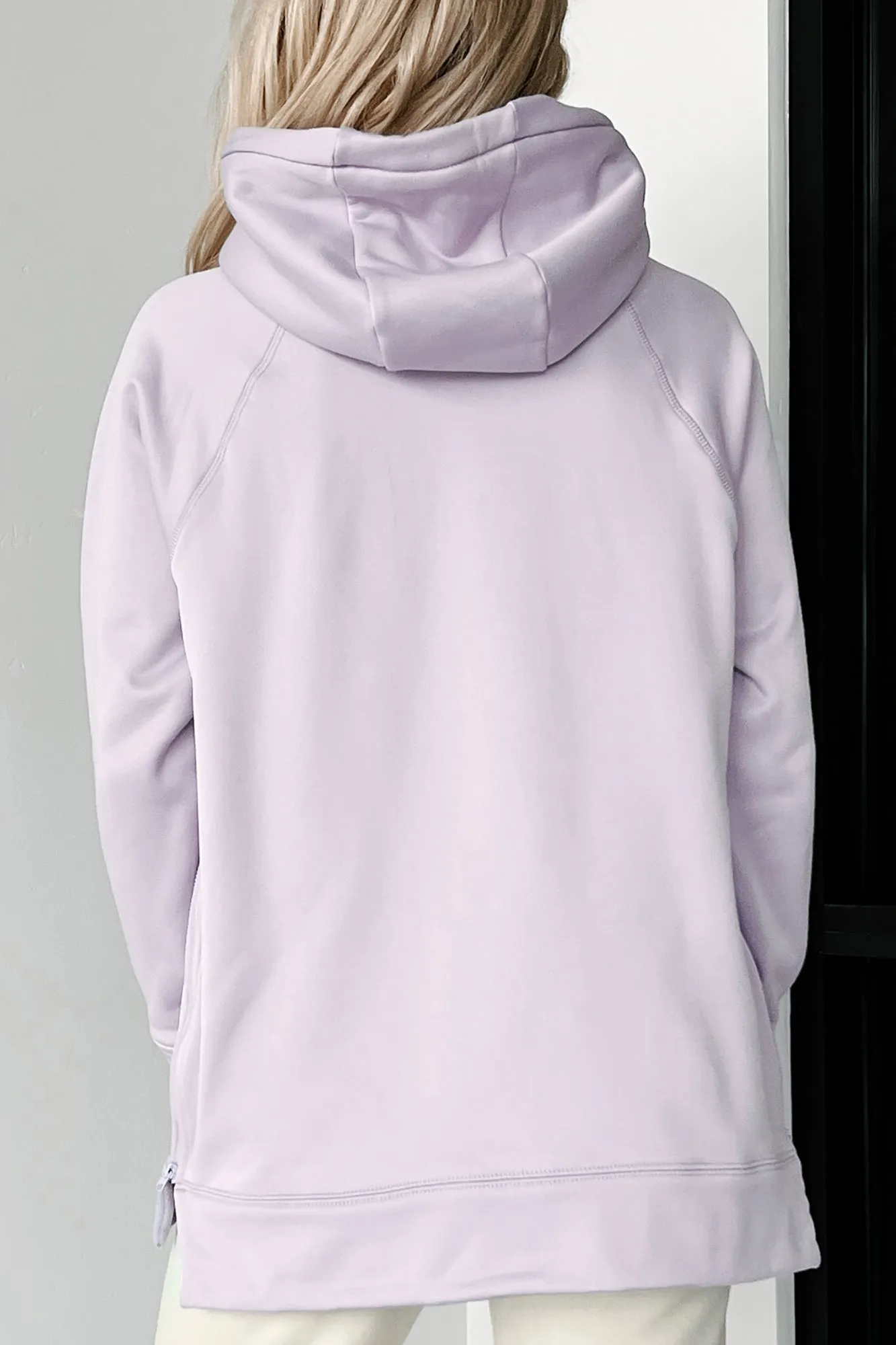 lilac zipper detailed hoodie by Embracing The Adventure