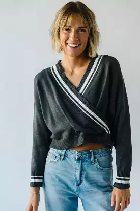 Lindale Charcoal Distressed Sweater