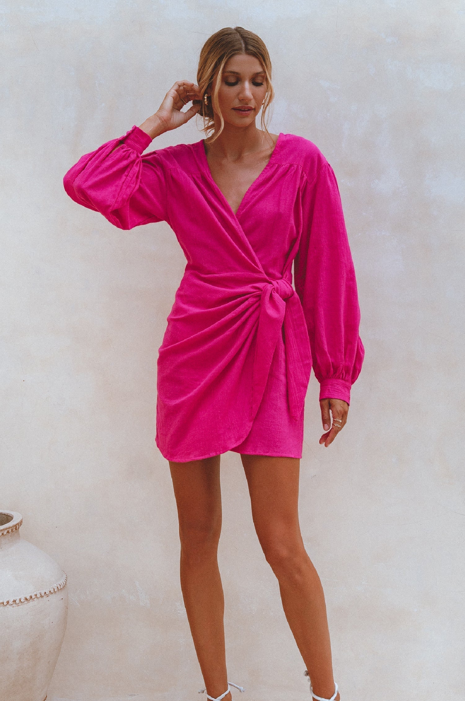 Linen Wrap Dress, Ti Amo