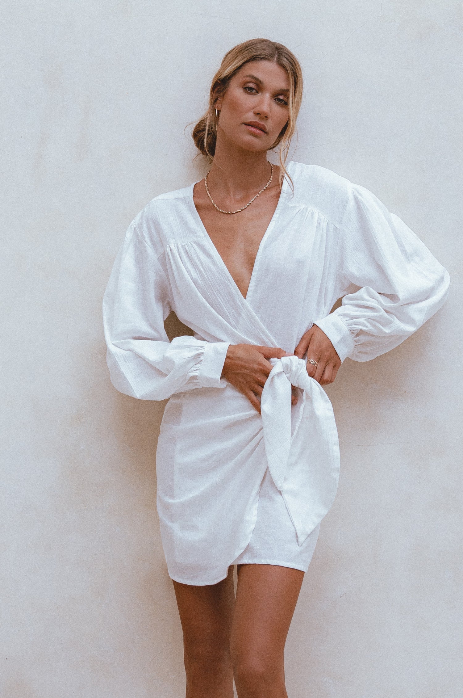 Linen Wrap Dress, Ti Amo