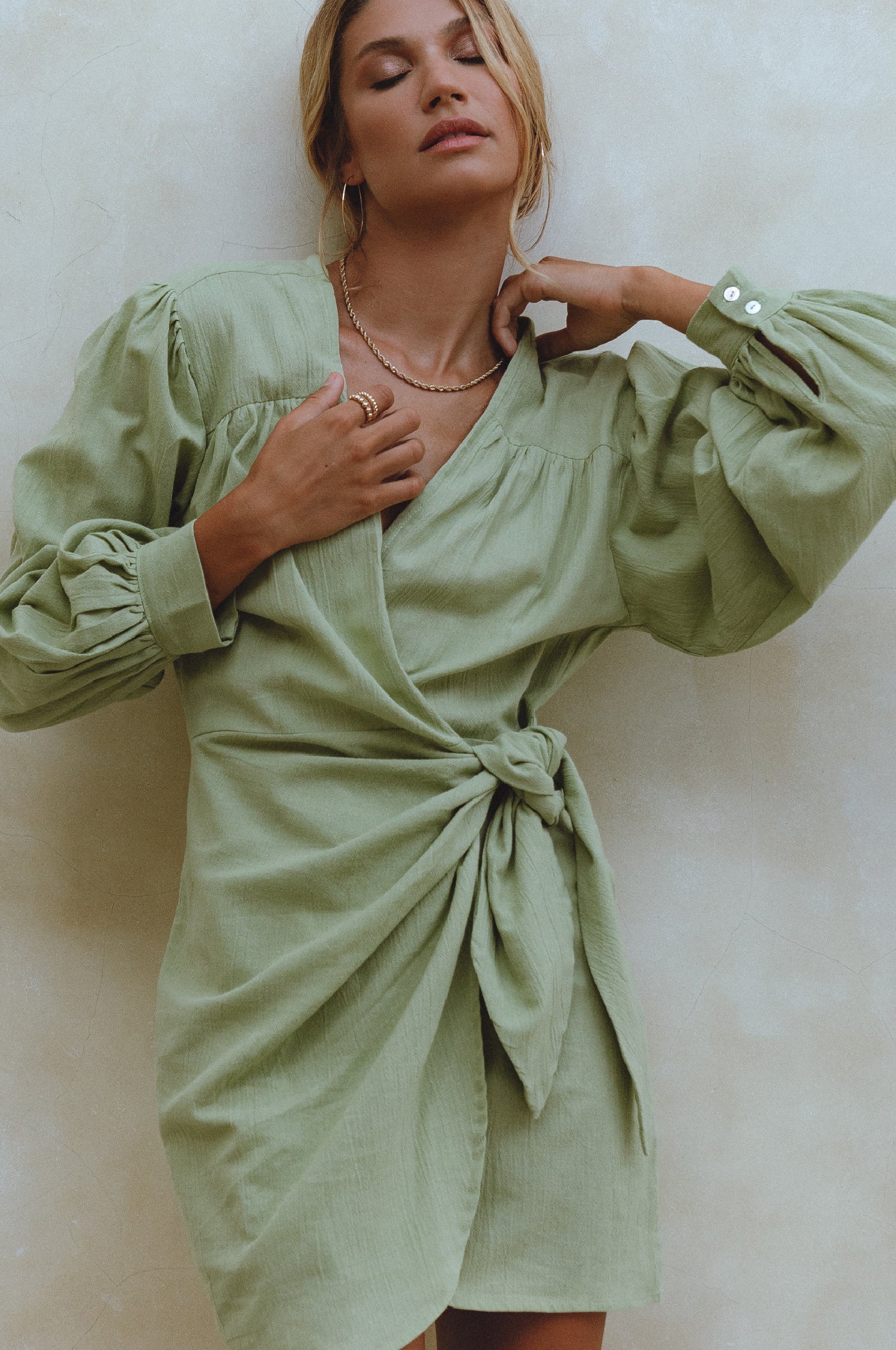 Linen Wrap Dress - Ti Amo