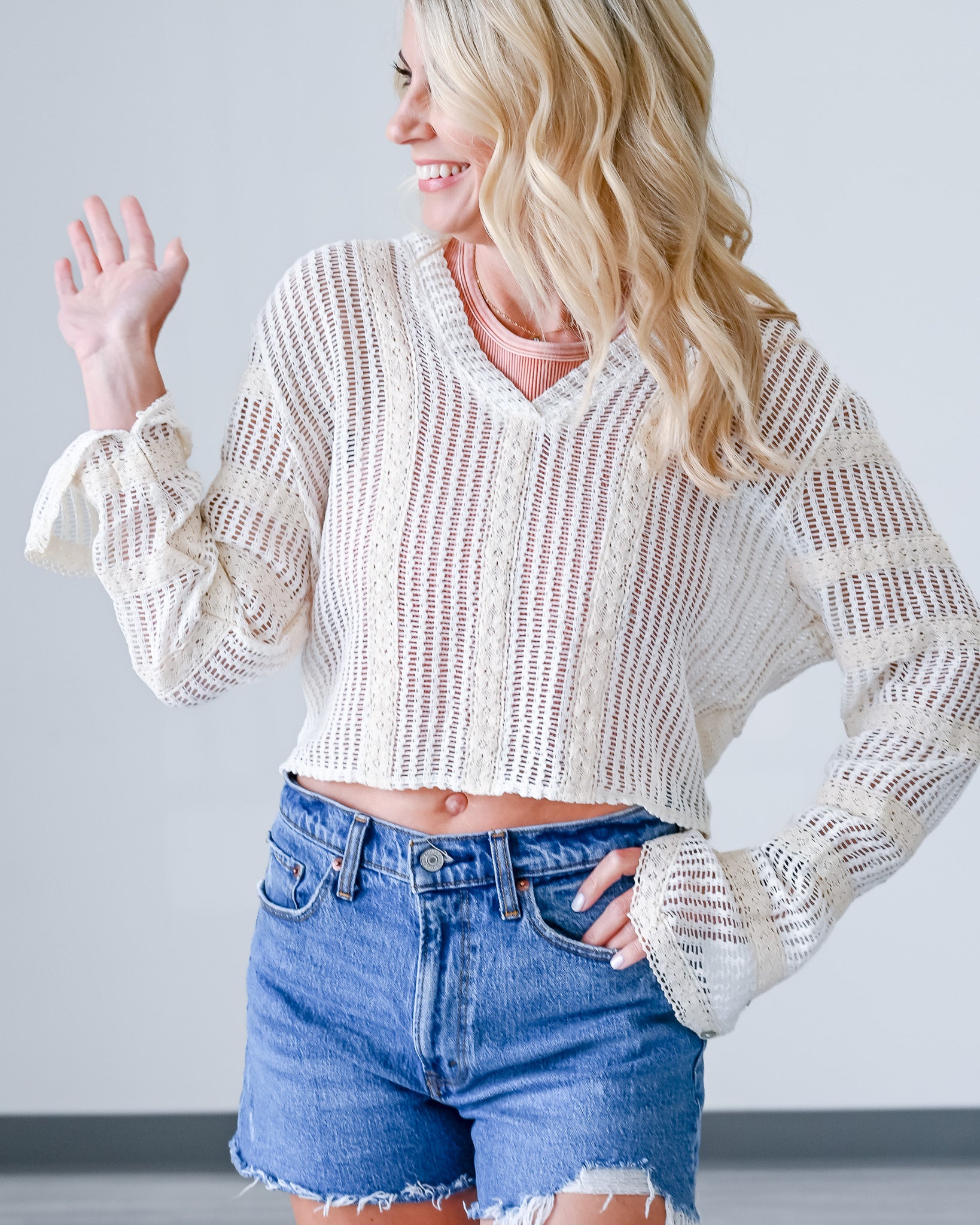 Lively Lace Lightweight Sweater