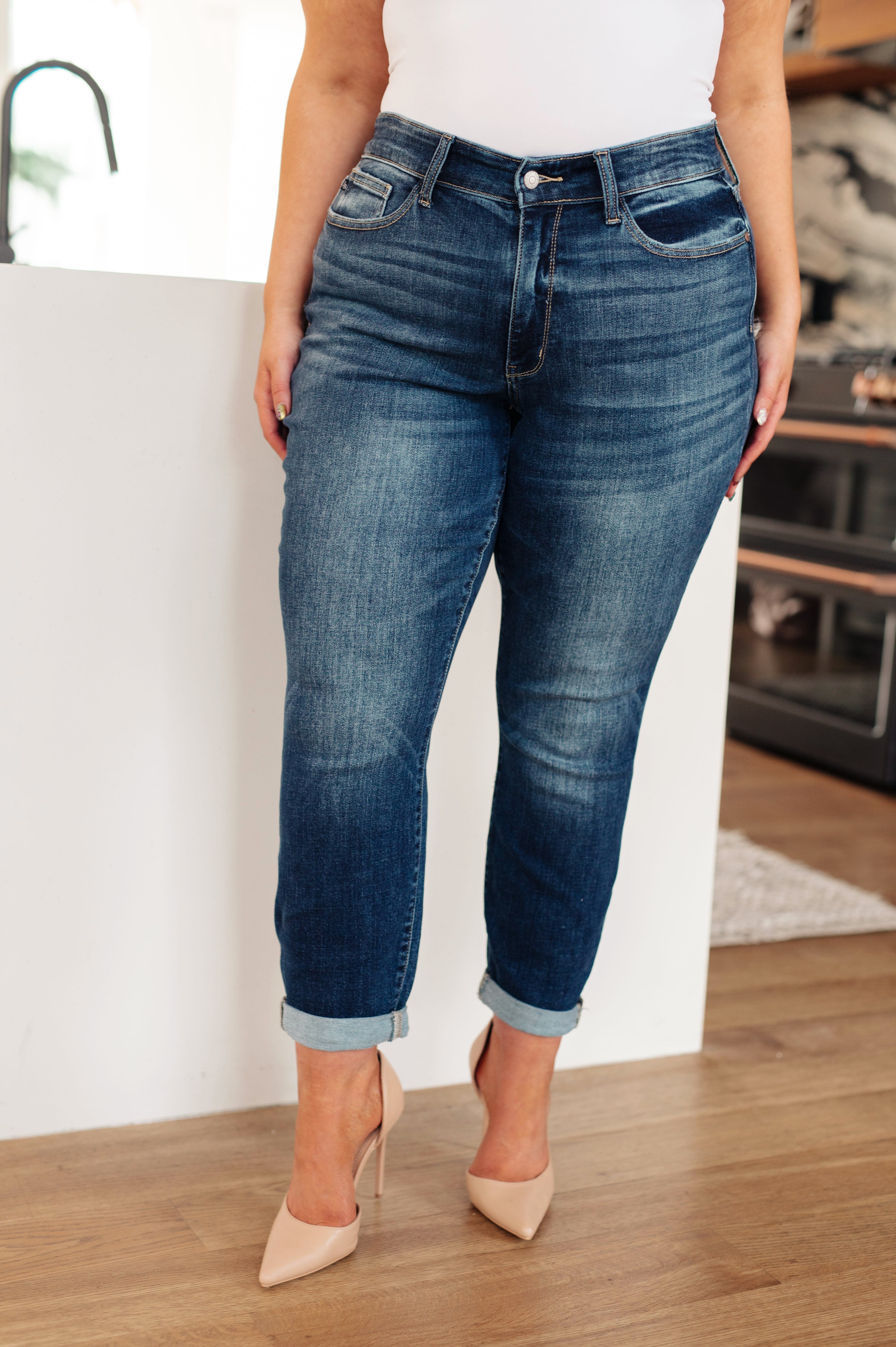 London Midrise Cuffed Boyfriend Jeans, Google SEO optimization: London Midrise Boyfriend Jeans