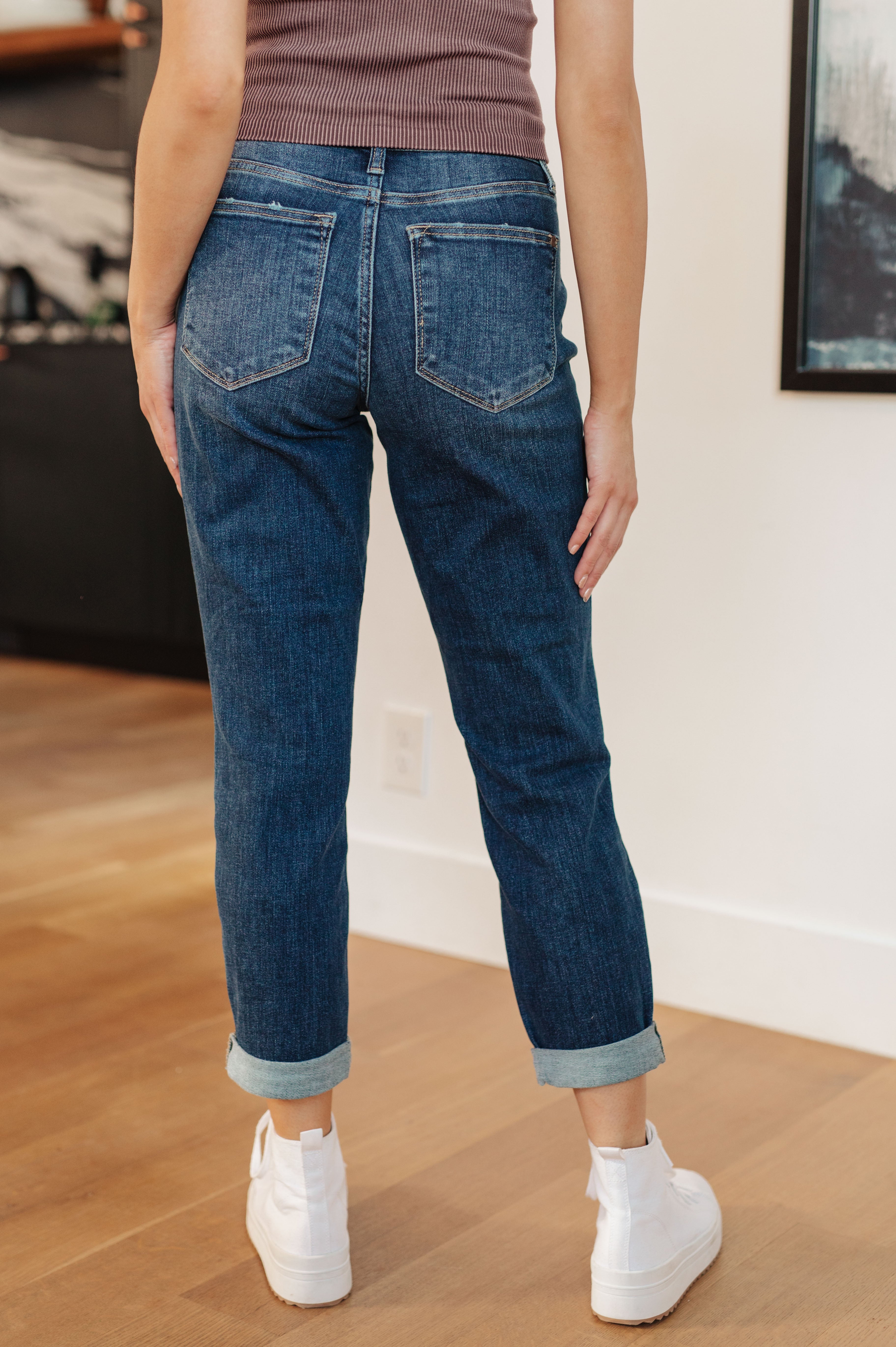 London Midrise Cuffed Boyfriend Jeans, Google SEO optimization: London Midrise Boyfriend Jeans