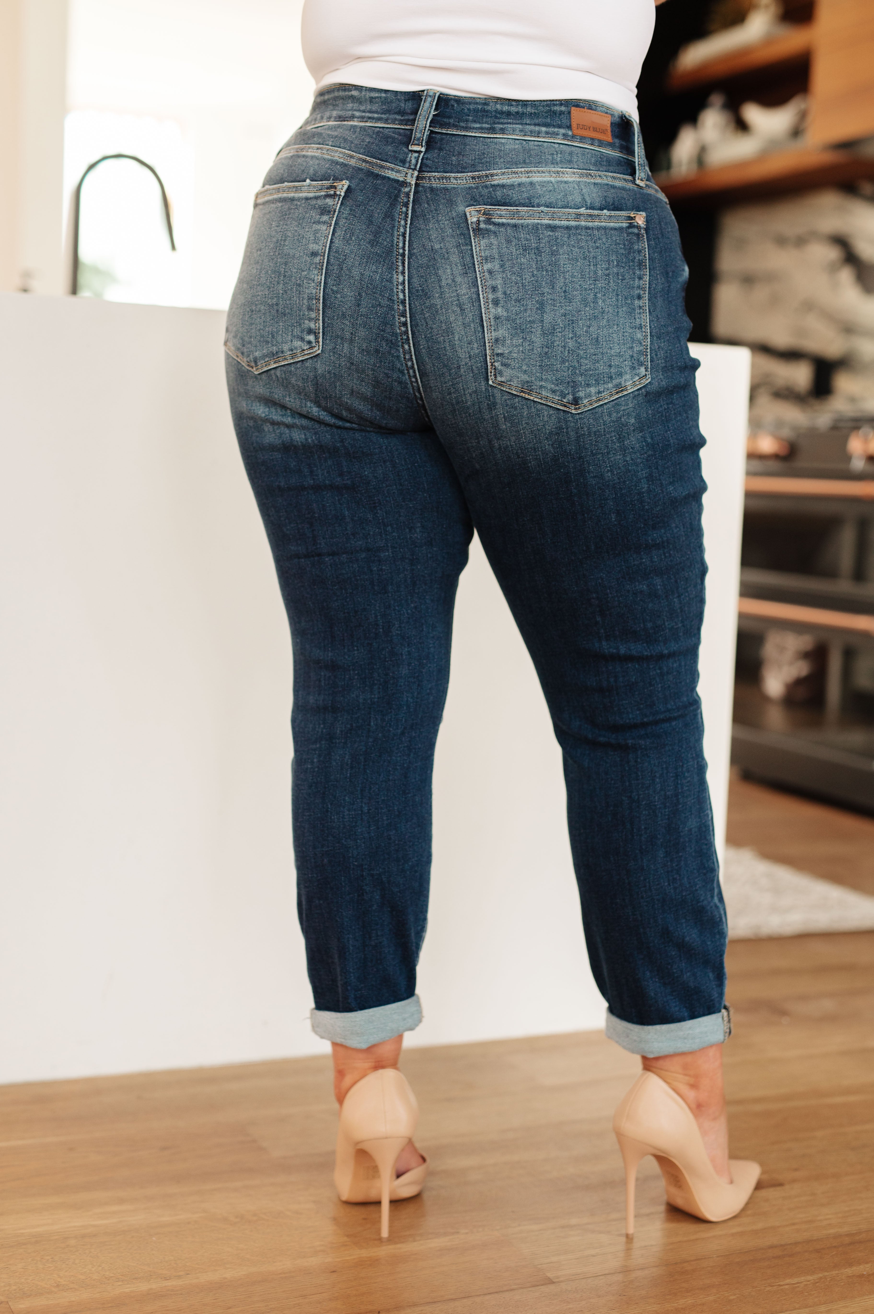 London Midrise Cuffed Boyfriend Jeans, Google SEO optimization: London Midrise Boyfriend Jeans