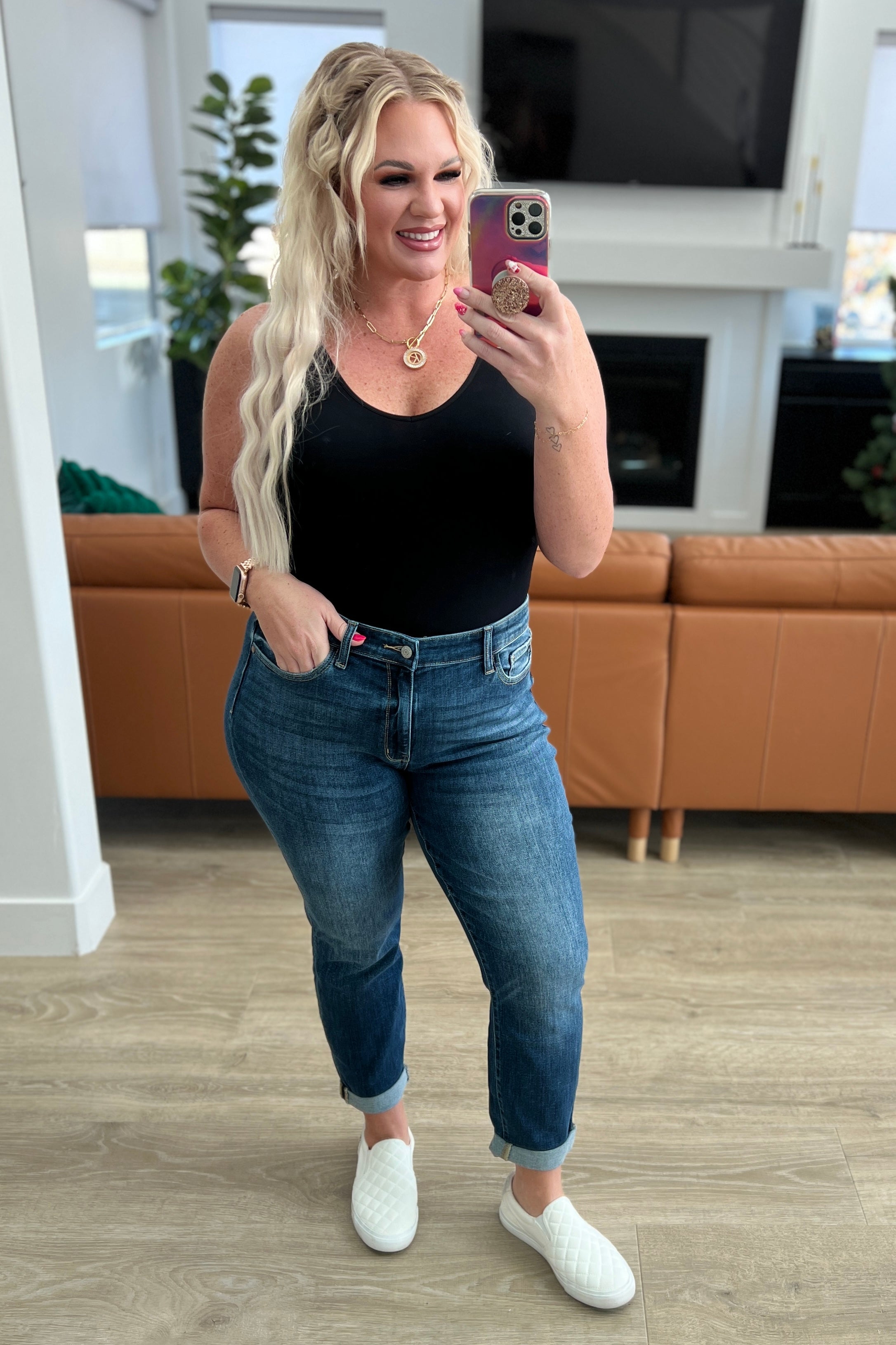 London Midrise Cuffed Boyfriend Jeans, Google SEO optimization: London Midrise Boyfriend Jeans