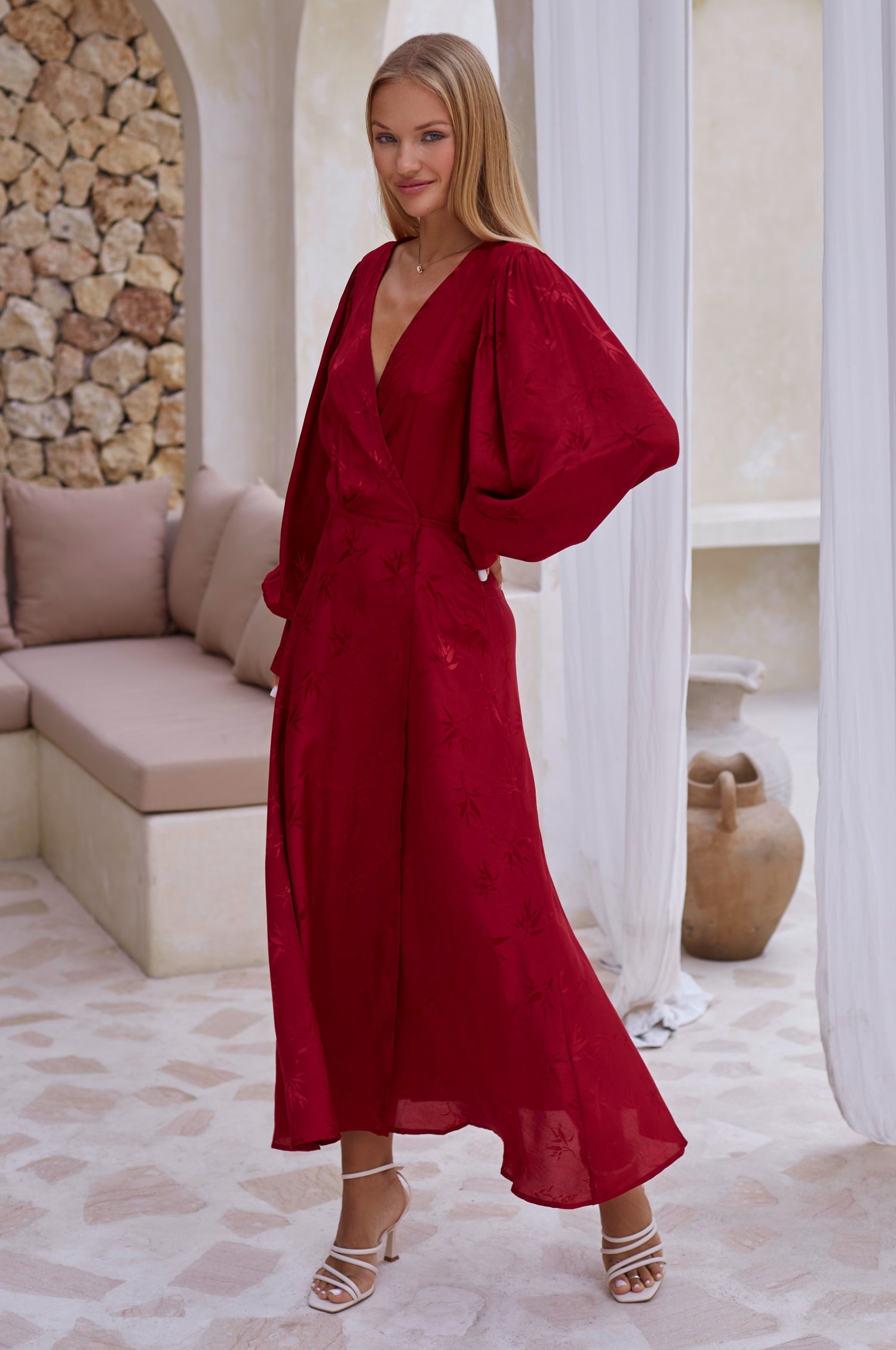 Long Sleeve Wrap Dress by Isabella