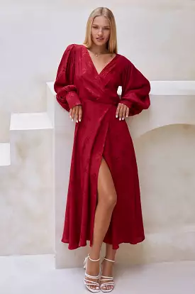 Long Sleeve Wrap Dress by Isabella