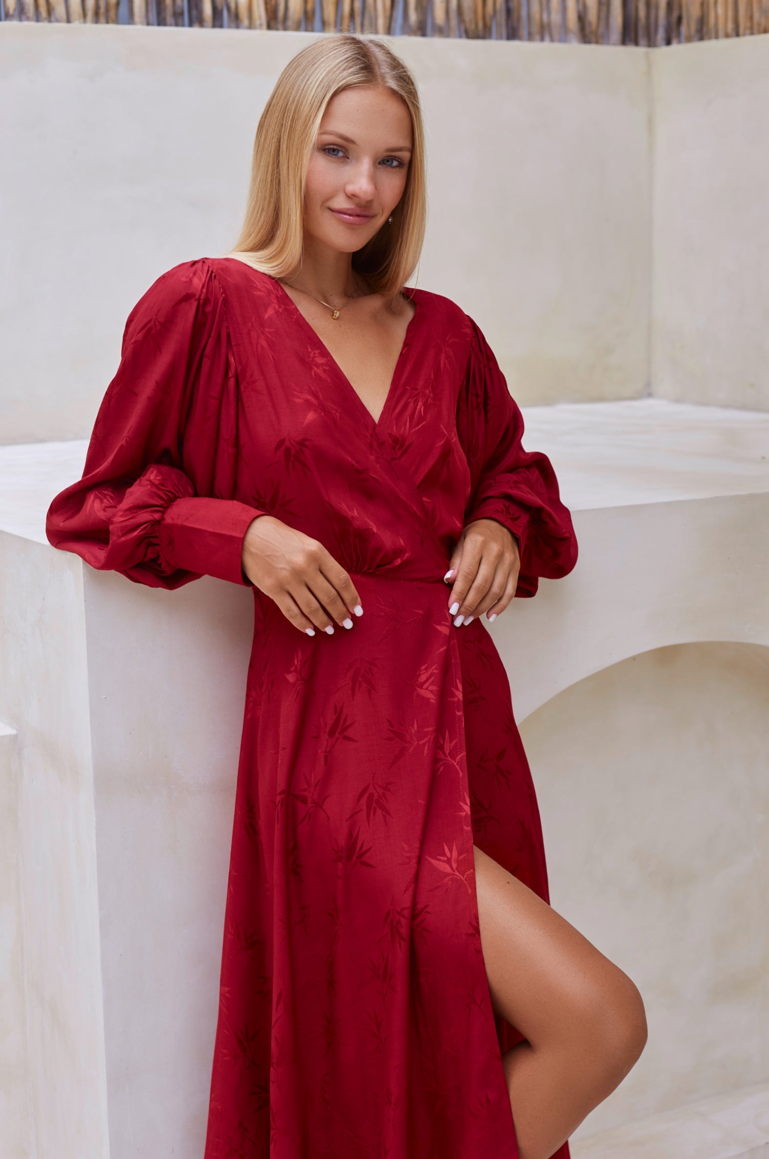 Long Sleeve Wrap Dress by Isabella