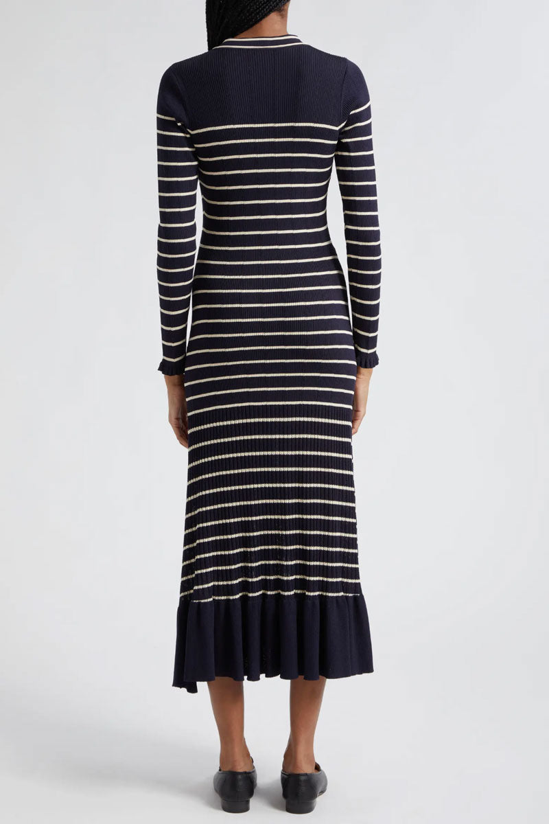 Marina Dress Navy Stripe