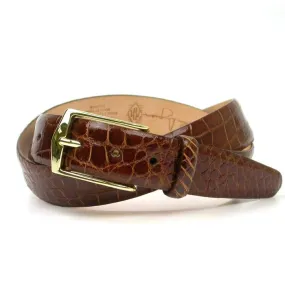 Martin Dingman chestnut Jefferson alligator belt