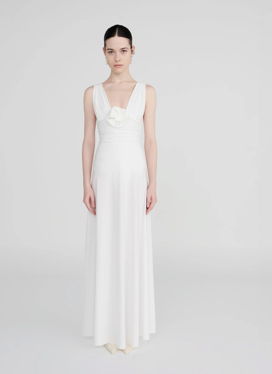 Maygel Coronel Orinoco Maxi Dress Off White