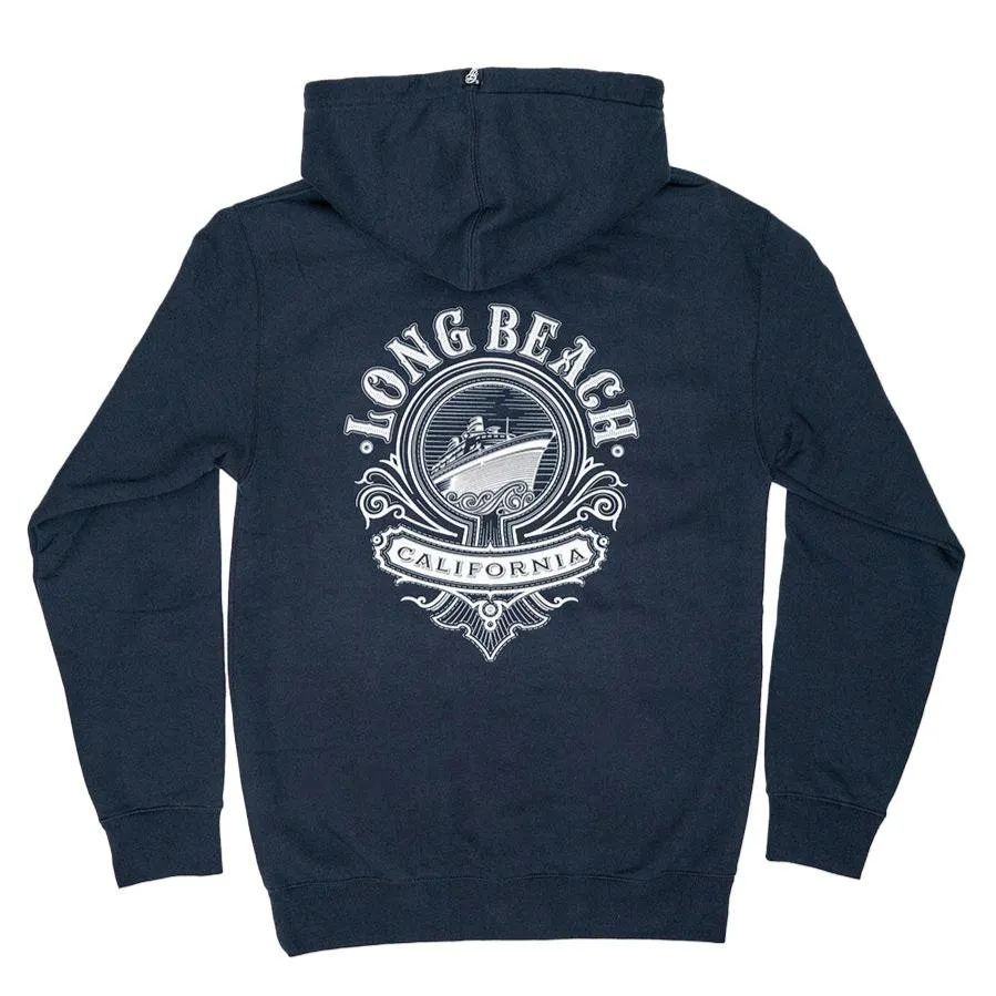 Men's Navy Zip Up Hoodie