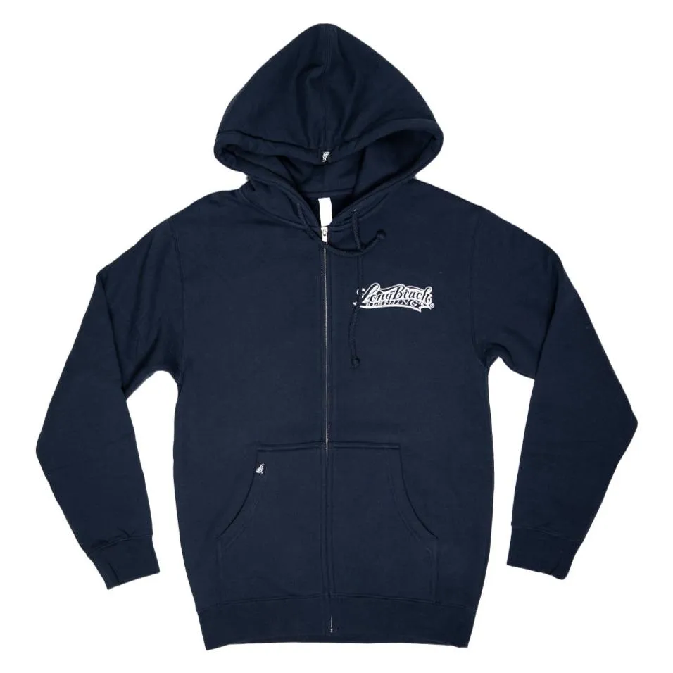 Men's Navy Zip Up Hoodie