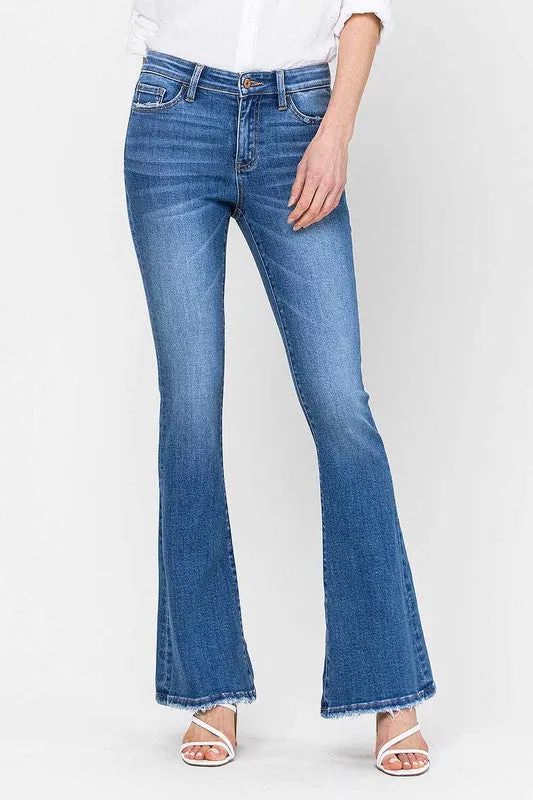 Mid Rise Flare Jeans by The Kira