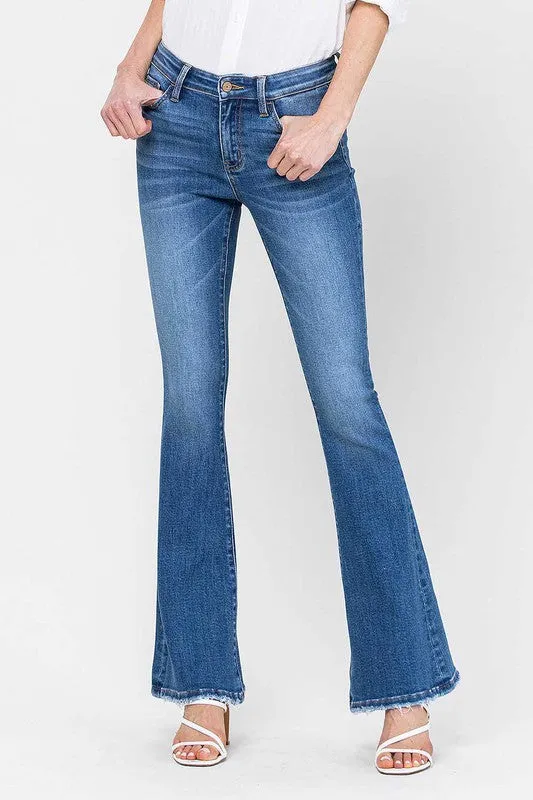 Mid Rise Flare Jeans by The Kira