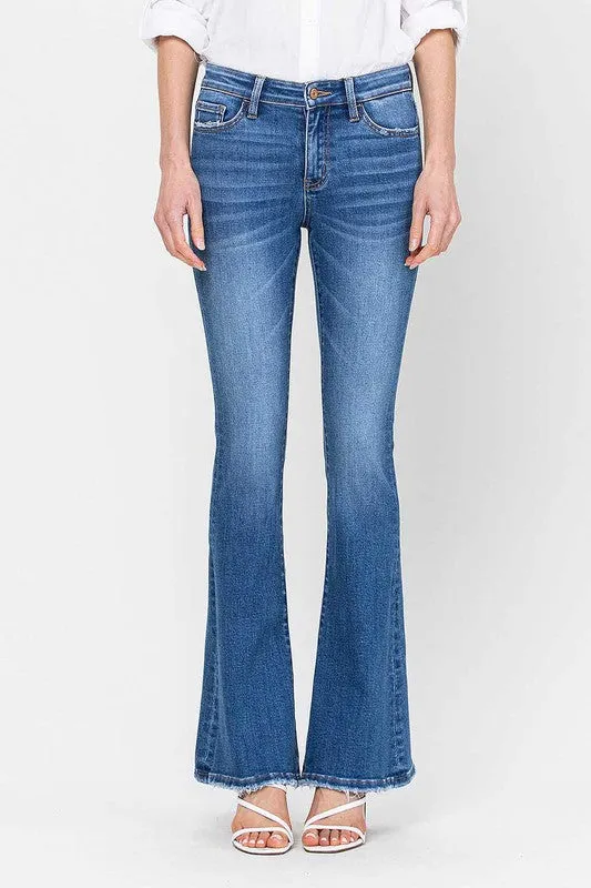 Mid Rise Flare Jeans by The Kira