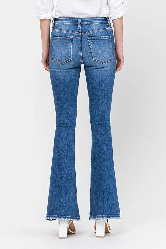 Mid Rise Flare Jeans by The Kira