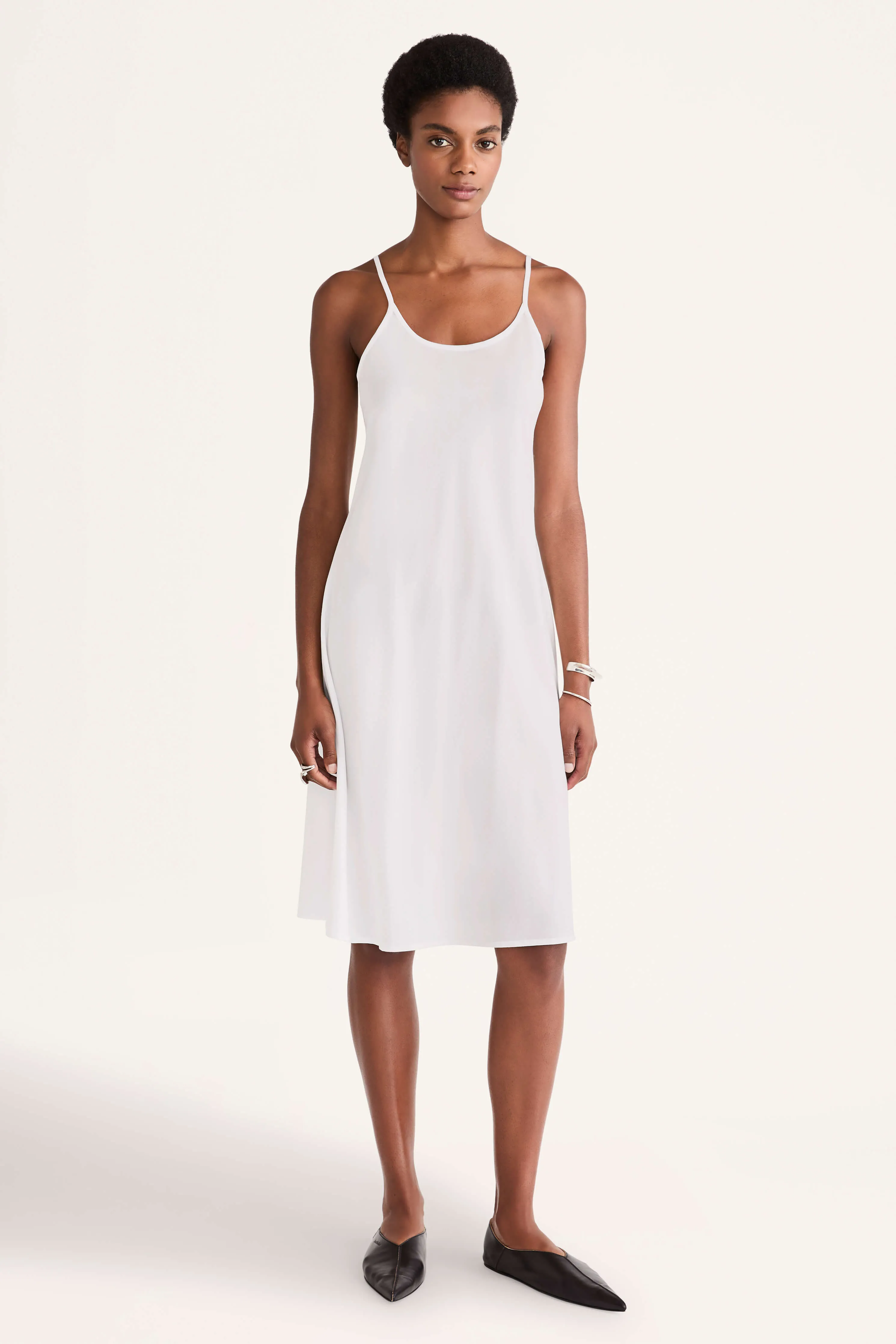 White Midi Slip Dress