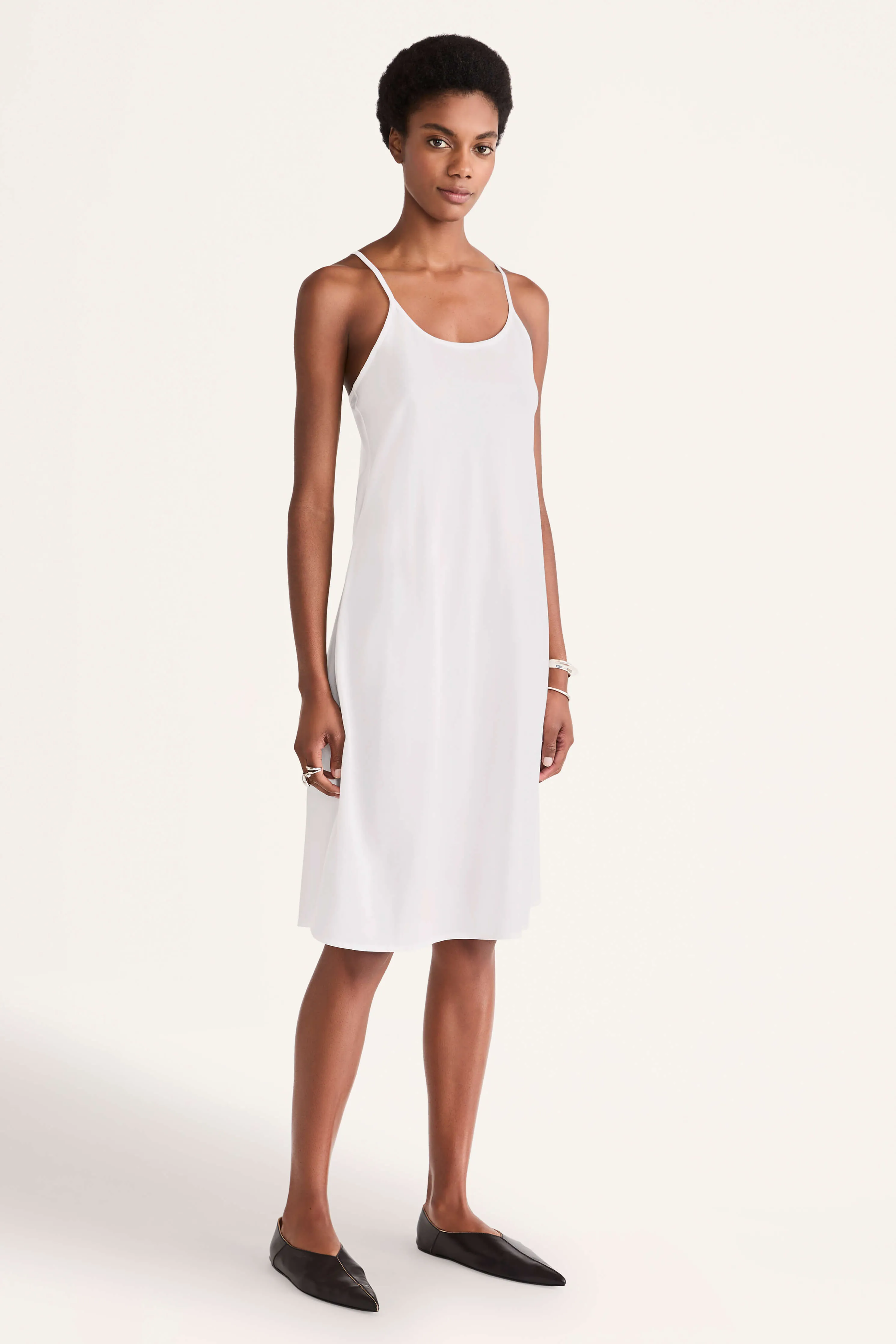 White Midi Slip Dress