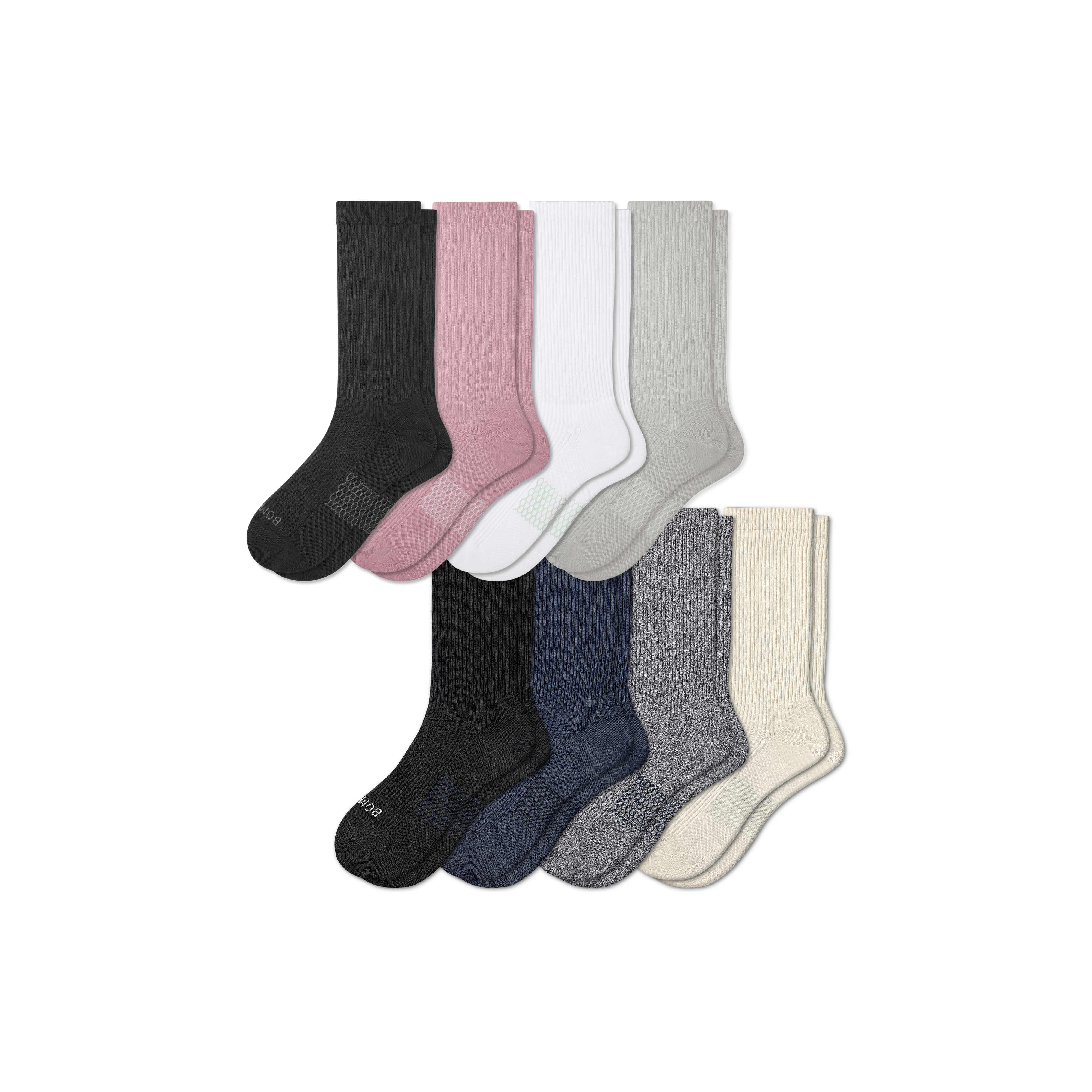 Modern Rib Calf Socks for Men: 8-Pack.