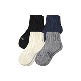 Modern Rib Quarter Socks 4-Pack for Men