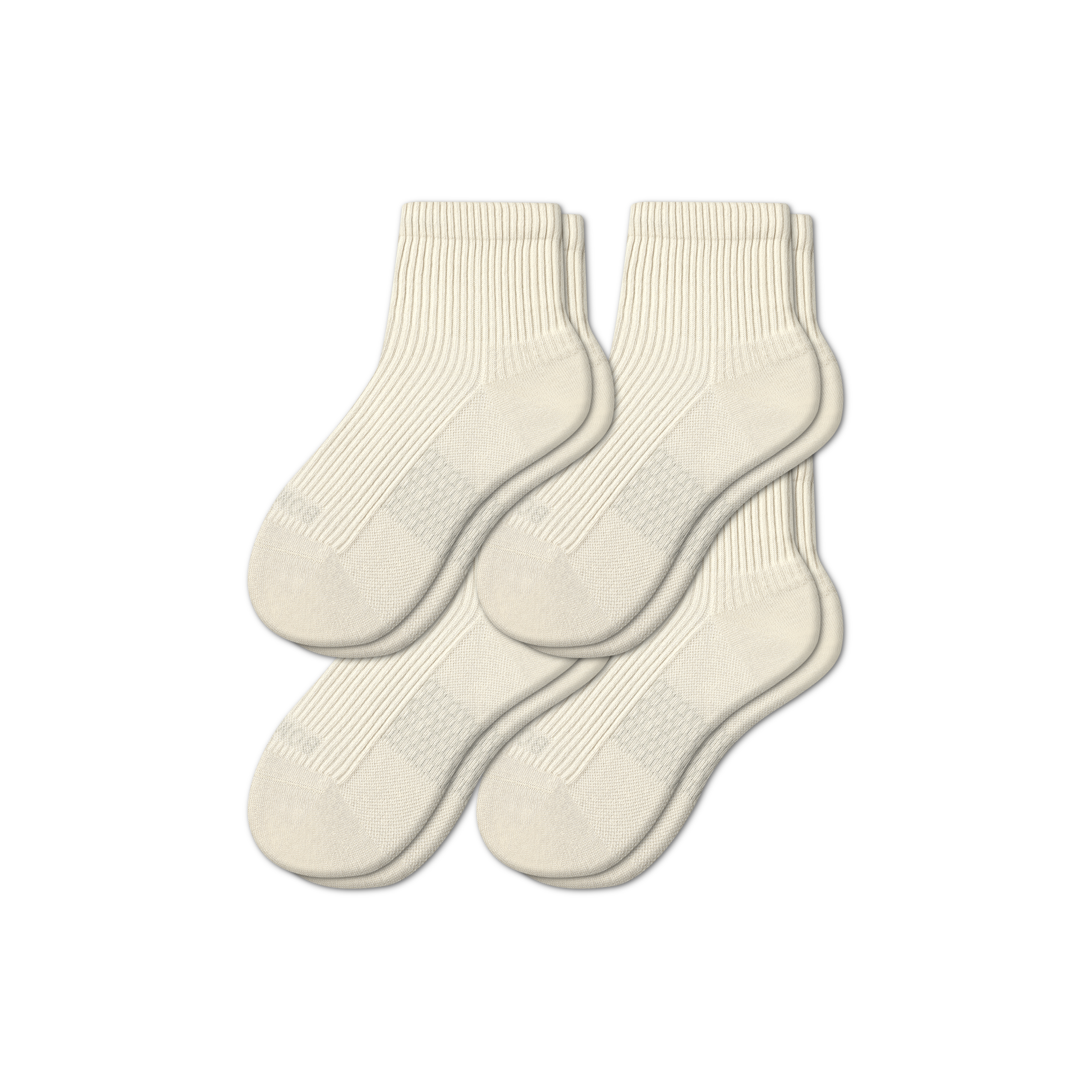 Modern Rib Quarter Socks 4-Pack for Men