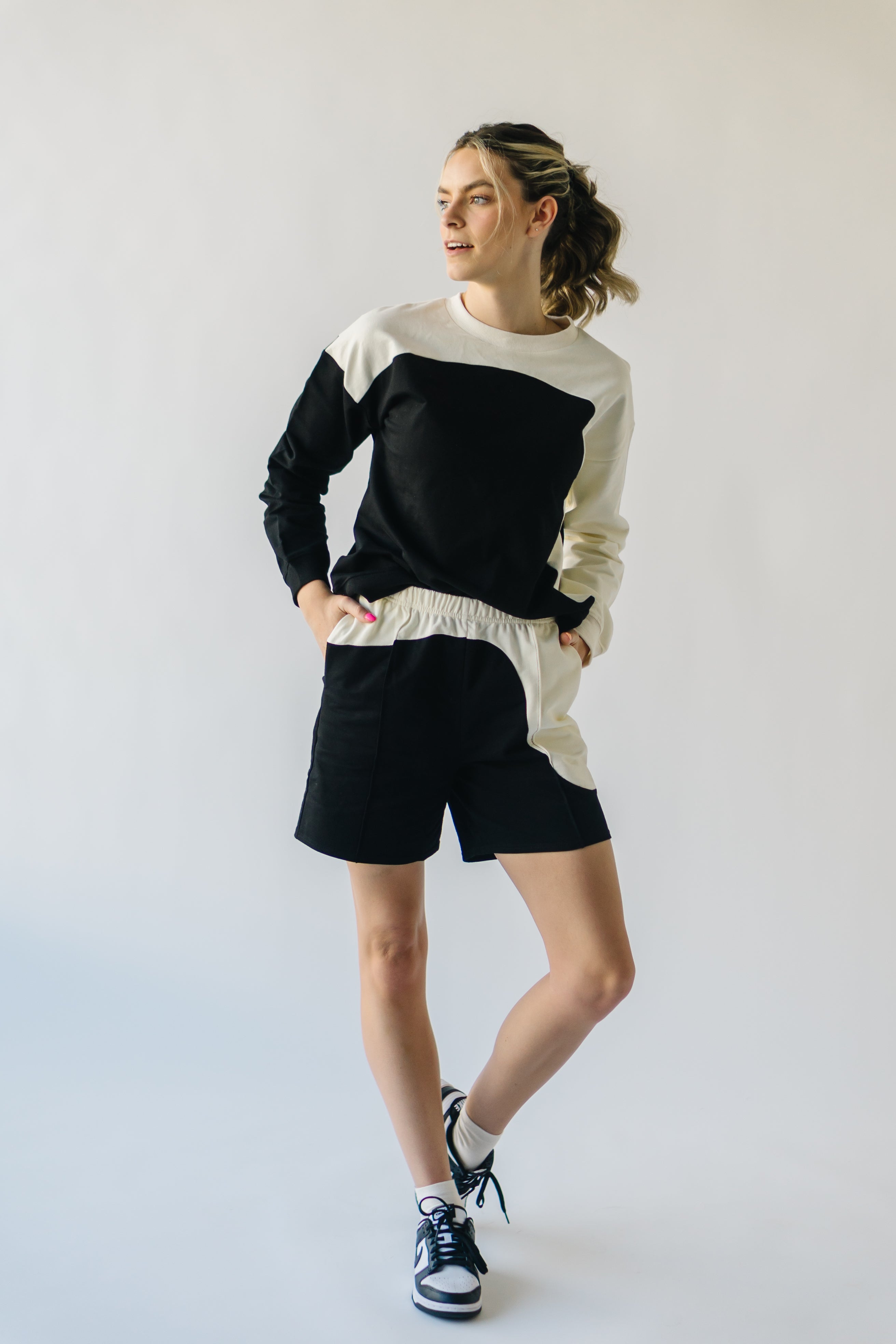 Molly Colorblock Sweater Black Multi