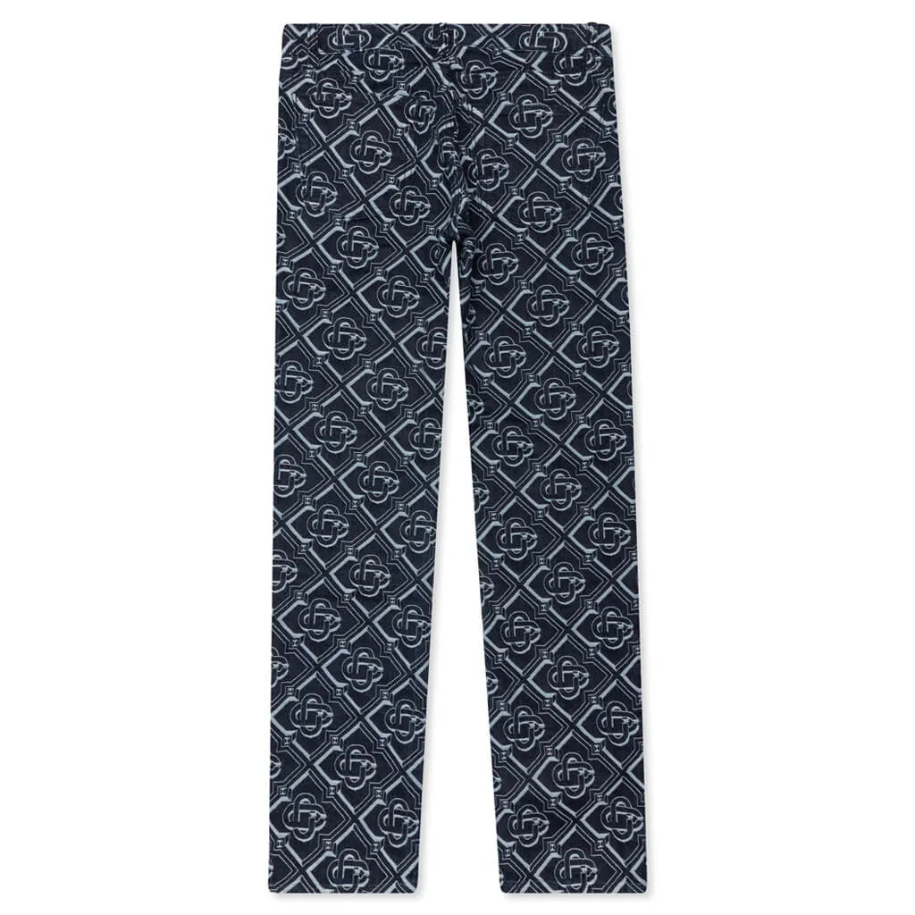 Indigo Straight Leg Jean - Monogram Classic Denim