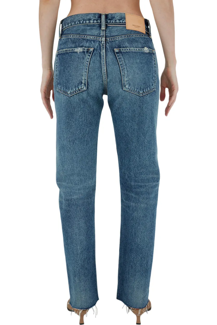 Denim Sundown Straight Blue Jeans Moussy