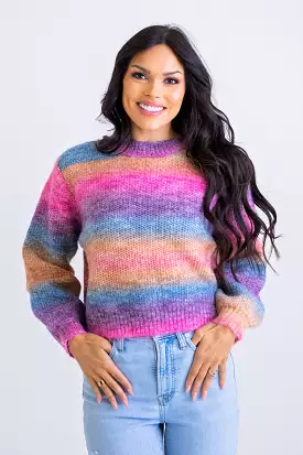 Multi Striped Yarn Sweater