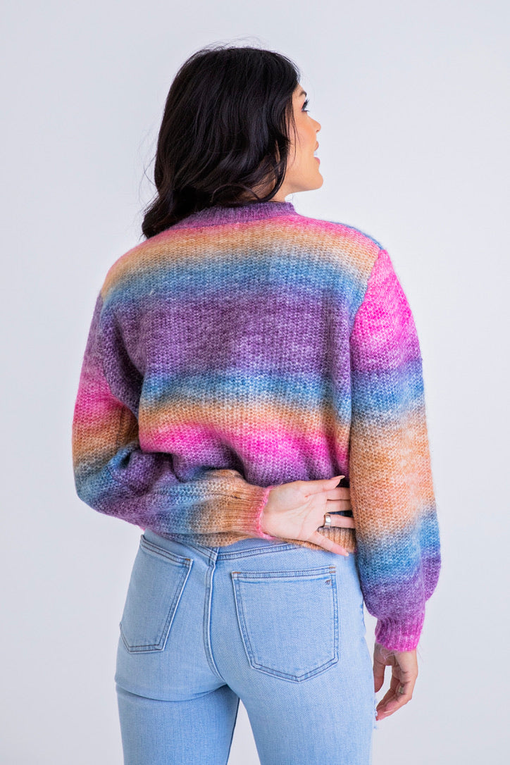 Multi Striped Yarn Sweater