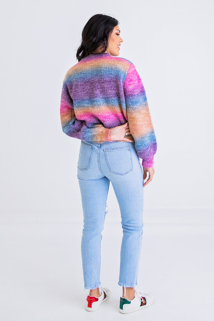 Multi Striped Yarn Sweater